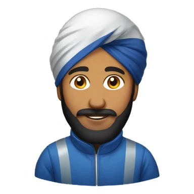 Sikh man wearing reflective jacket sticker