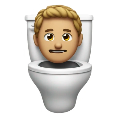 Man head coming out a toliet sticker