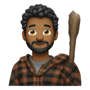 lumberjack in hogwarts robes sticker