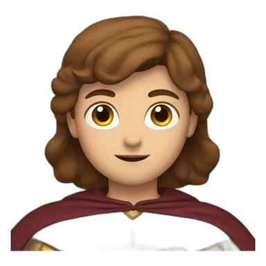 brown haired hero with cape sticker