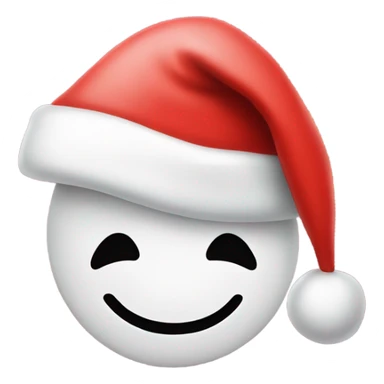 Santa hat on top of smiley face  sticker