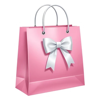 Victoria's Secret pink shopping bag with ribbon sticker