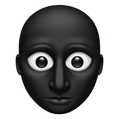 black mask with long nose sticker