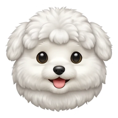 Bichon Frisé Twitter emoji style sticker