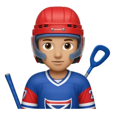Hockey Player in red and blue sticker
