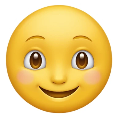Emoji, yellow round smirking face sticker