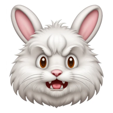 angry bunny cartoon sticker