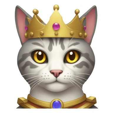 pixel styled cat king sticker