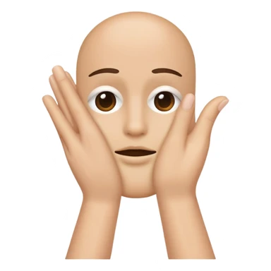 hand over face sticker