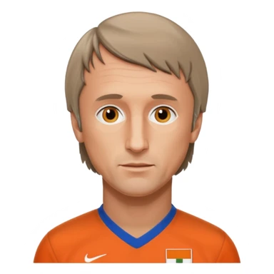 Йохан Кройф в форме сборной Голландии 1974 года booblehead sticker