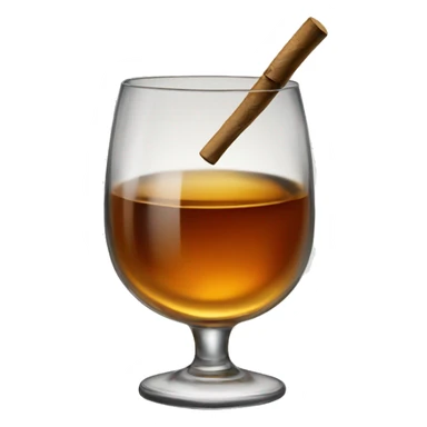 Whisky glass with a joint sticker