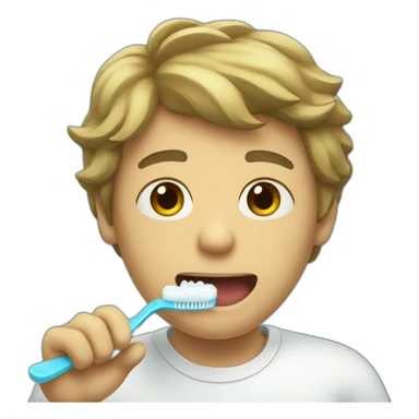 brushing teeth sticker
