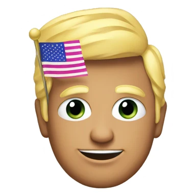 Trump with a lgtb flag sticker