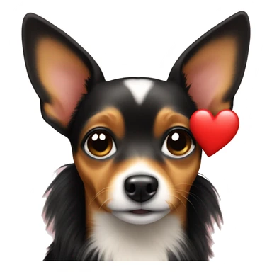 Toy terrier withheart sticker