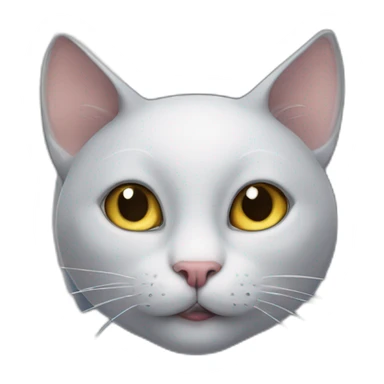 cat in the moon sticker