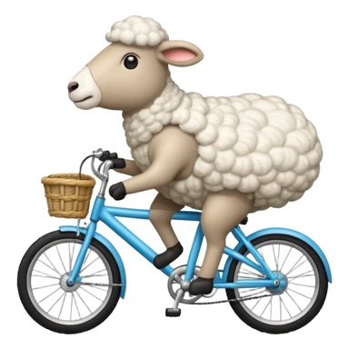 sheep on bike sticker