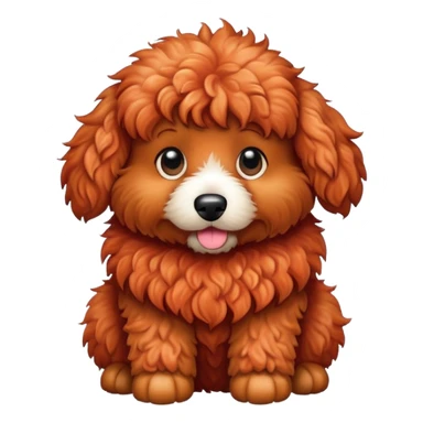Red doodle dog sticker