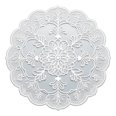 Romantic lace doily sticker