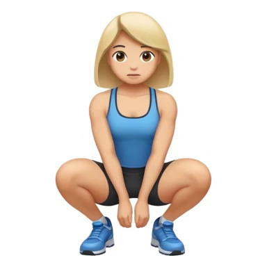 create an emoji for someone squatting sticker