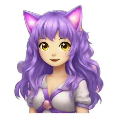 galaxy neko girl sticker