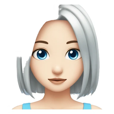 Neko girl blue eyes sticker