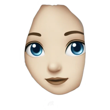 Deepredlonghair-blueeyes-metalclothing-girl sticker