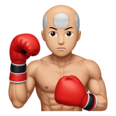 Saitama red hand punch with boxing glove sticker
