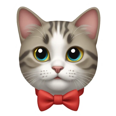 Cat with a bow tie sticker