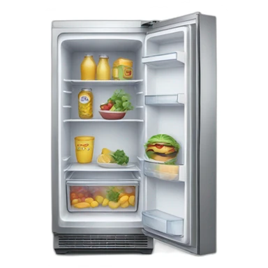 open fridge no food sticker