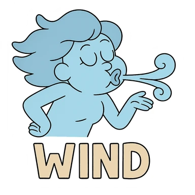 Wind as a refreshing draft sticker