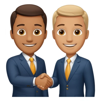 Two businessmen shaking hands sticker