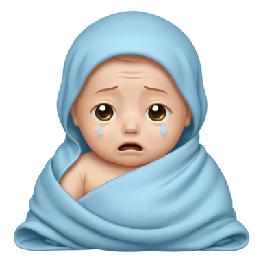 swaddled baby crying sticker