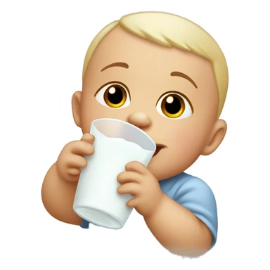 Baby drinking milk sticker
