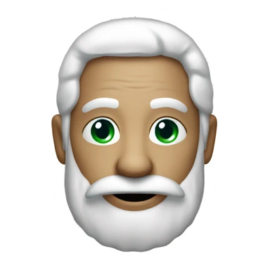 Santa with gren face and white hair sticker
