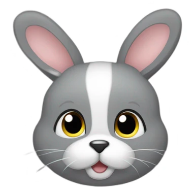 Kaninchen-schlappohr-grau sticker