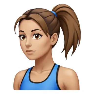 Melanie chisholm with a high ponytail wearing athletic attire sticker