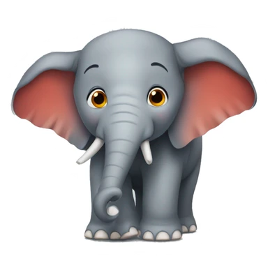 elephant with red hair  sticker