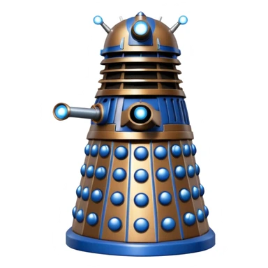dalek silver, blue and bronze sticker