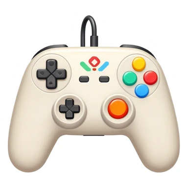 A cute cartoon joystick controller with pixel art details sticker