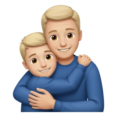 dad and boy hug sticker