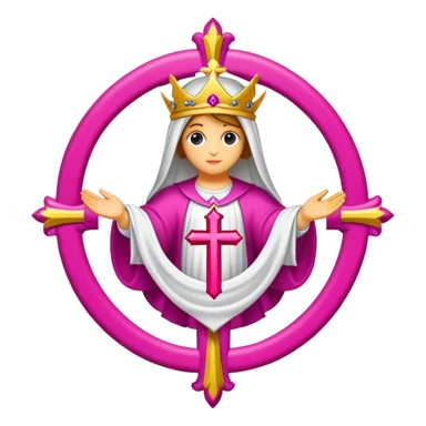 ave maria's emblem with a touch of majenta sticker