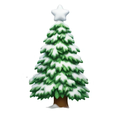 Christmas tree covered in snow  sticker