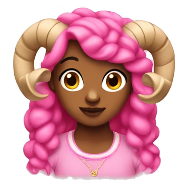 Pink aries sticker