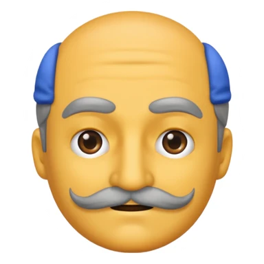 The disguised emoji but with gray eyebrows and mustache sticker