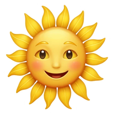 a happy sun emoji sticker