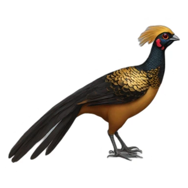 black and gold pheasant sticker