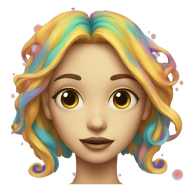 Psychedelic girl sticker