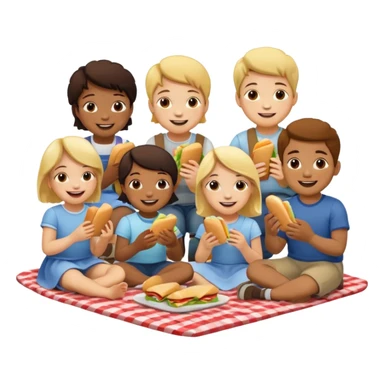 children picnic sticker