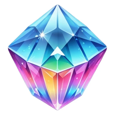 A big crystal (no background)(The crystal has many colours) sticker