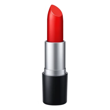 Generate a high-quality emoji of a generic red lipstick, classic tube shape, realistic color and shading, smooth gradient colors, no facial features, no brand markings, simple white background, high-resolution.
 sticker